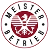 Meistergütesiegel eines österreichischen Meisterbetriebs als Nachweis für geprüfte handwerkliche Qualität und Fachkompetenz.
