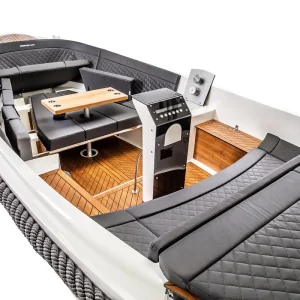 Variabler Sitzbereich der Corsiva 650 Tender mit Tisch und Loungefunktion